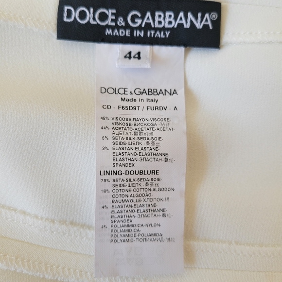 Dolce& Gabbana Bow-Emblished Cady Midi Dress. Size 44(Italian) to 8 US . - Picture 7 of 16